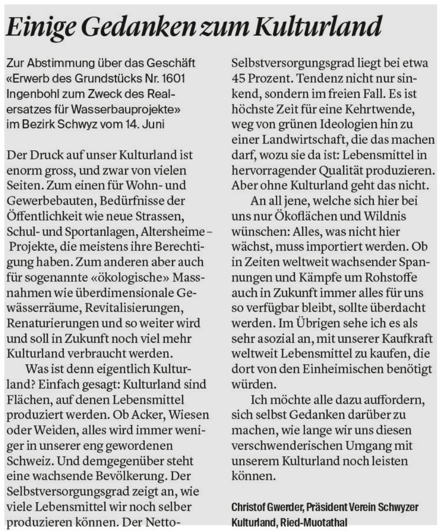 260601_Leserbrief_ChristofGwerder_Kulturland 260601_Leserbrief_ChristofGwerder_Kulturland